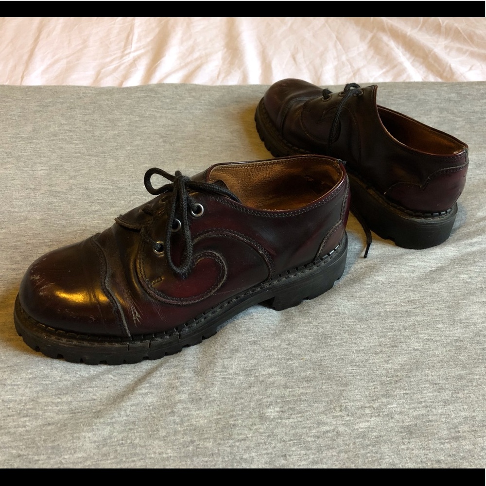John Fluevog Burgundy Gibson Swirl